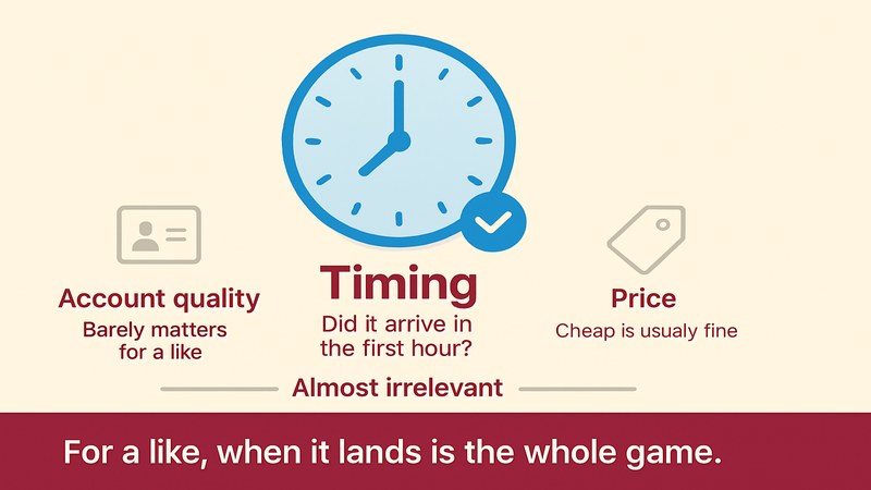 How timing outweighs price and account quality for a like — FastGrow delivers Instagram like services judged on delivery speed