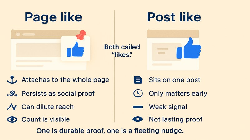 How Facebook page likes and post likes differ in permanence and risk — FastGrow delivers Facebook services for buyers choosing which to order