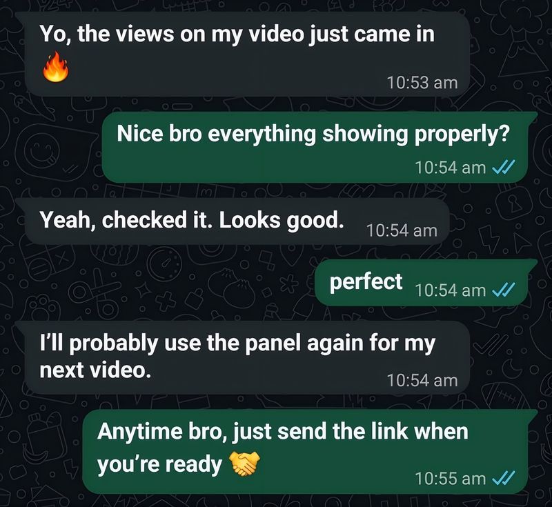 Repeat Customer - screenshot of a WhatsApp conversation with a customer