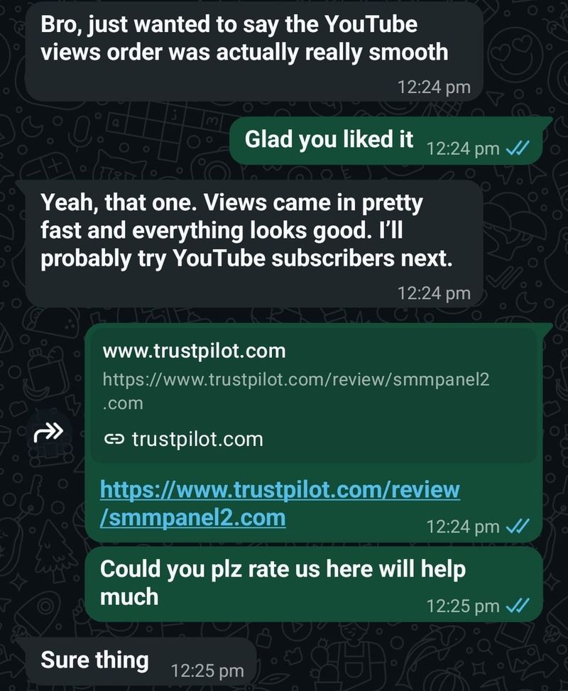 Customer Feedback - screenshot of a WhatsApp conversation with a customer