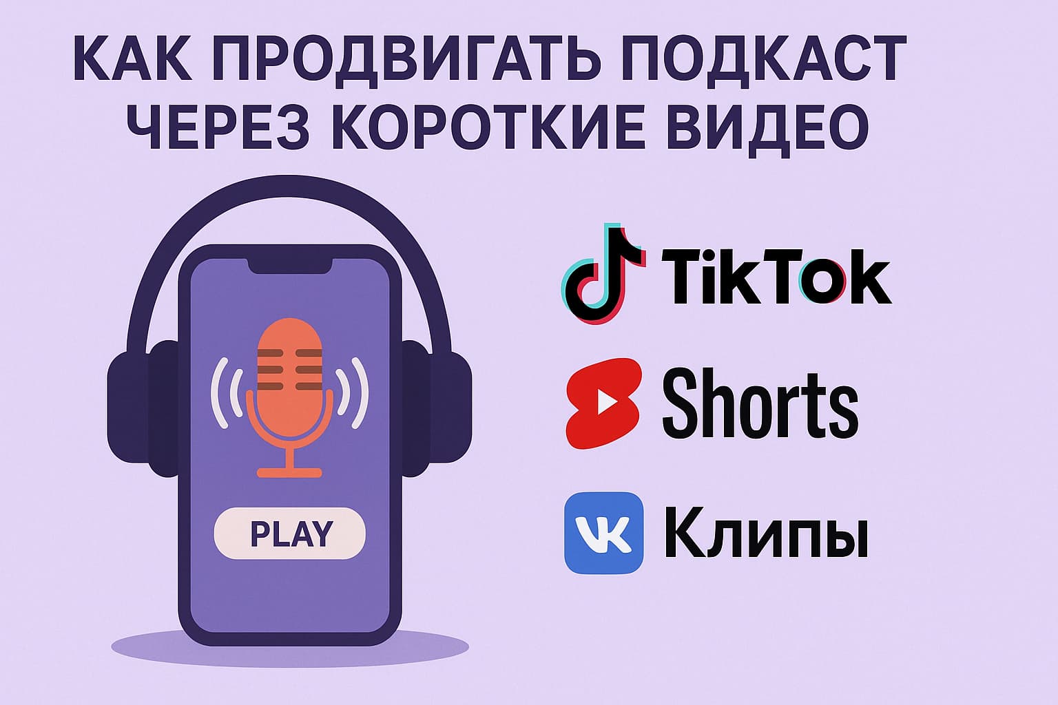Как продвигать подкаст через TikTok, Shorts, VK Клипы
