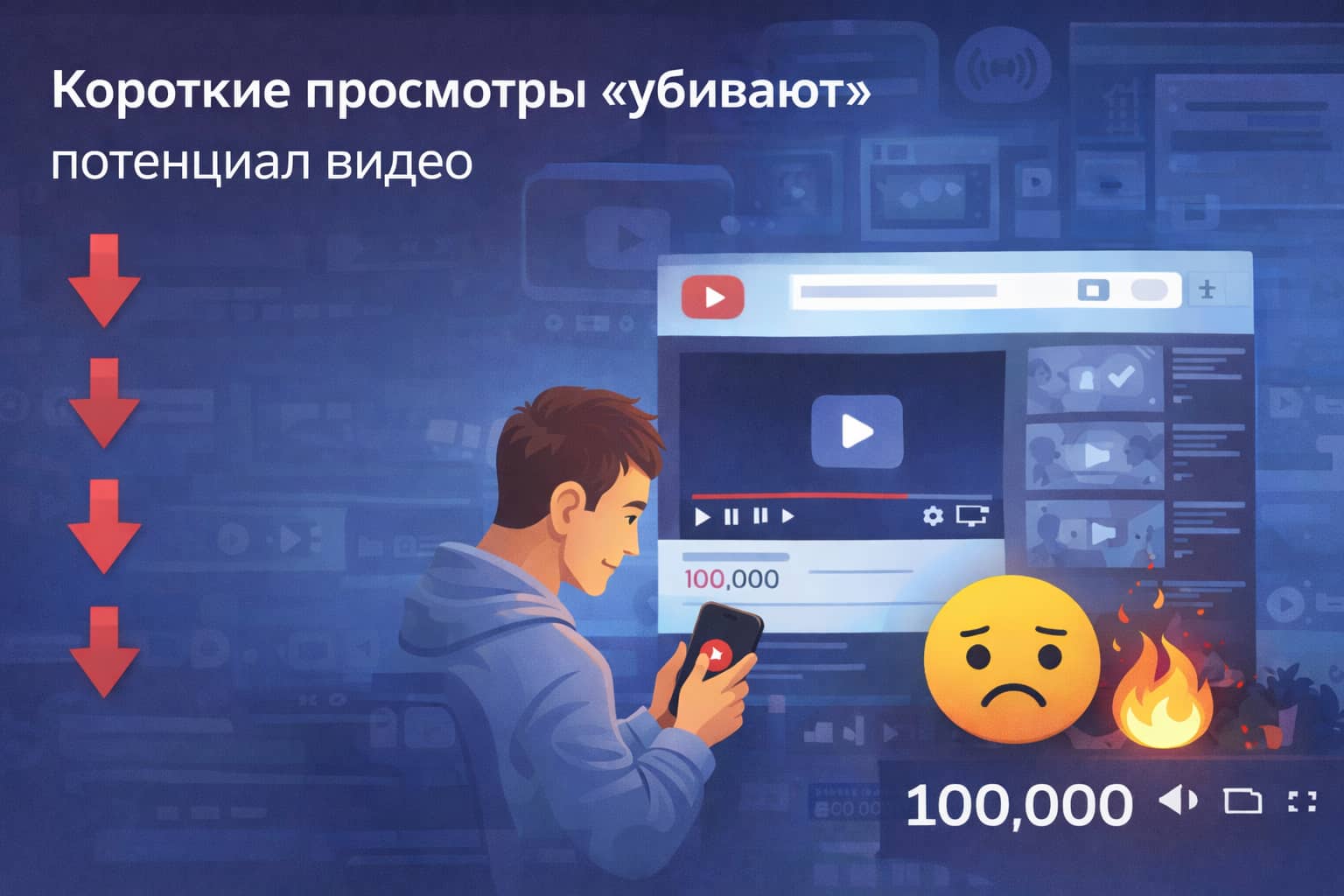 Просмотры без удержания