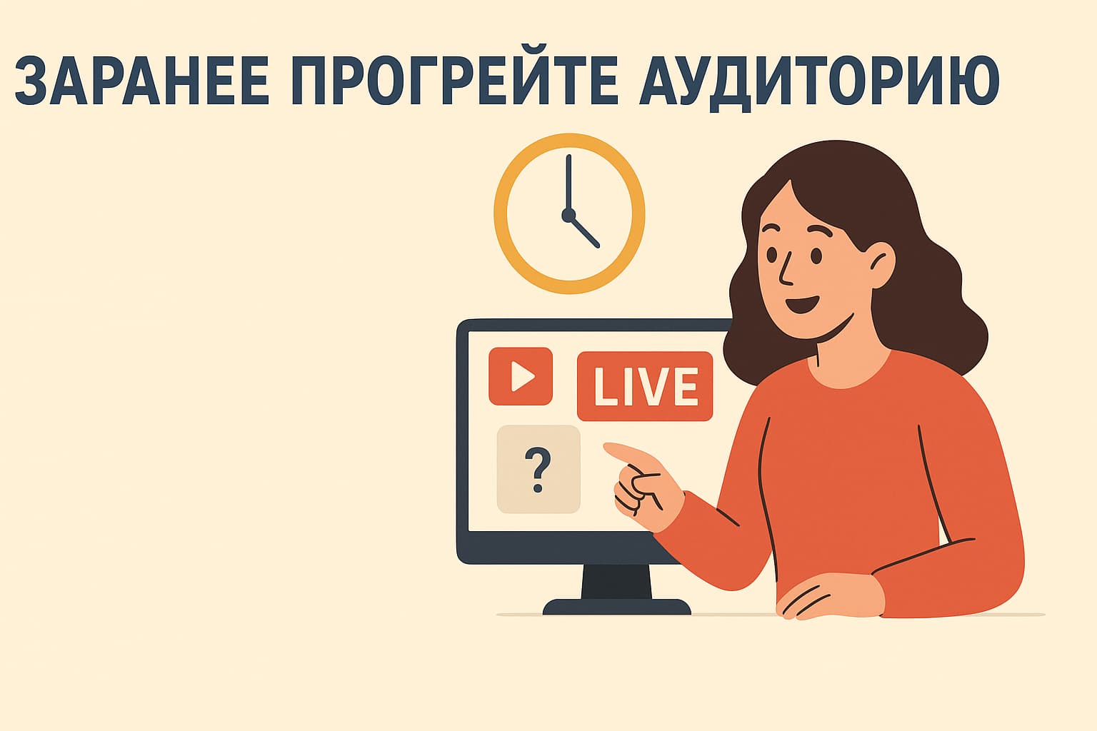 Прогреть аудиторию для стрима Прогреть аудиторию