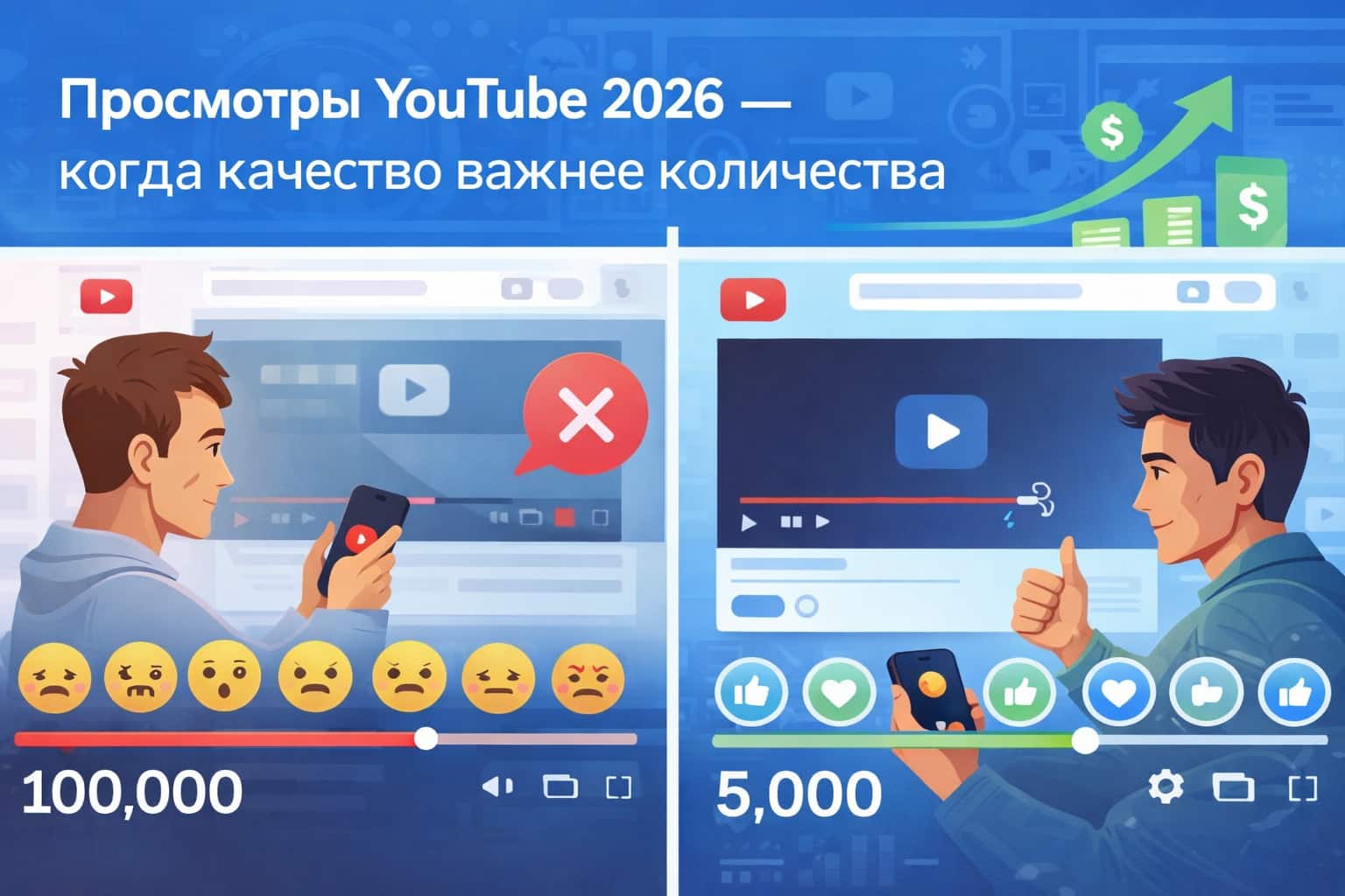 Просмотры Ютуб