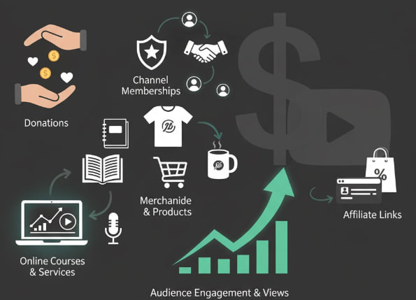 Источники дохода на Ютуб Доход от Ютуб