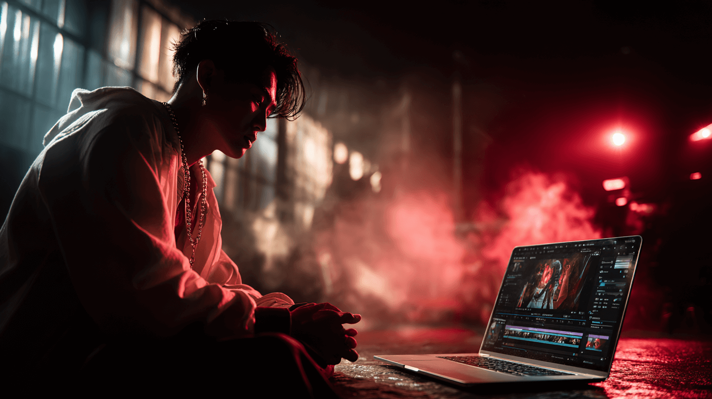 YouTube creator checking real subscriber growth dashboard