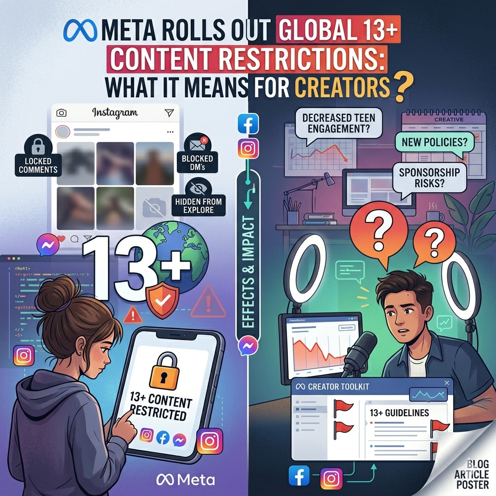 Meta Rolls Out Global 13+ Content Restrictions for Teens: What It Means for Creators
