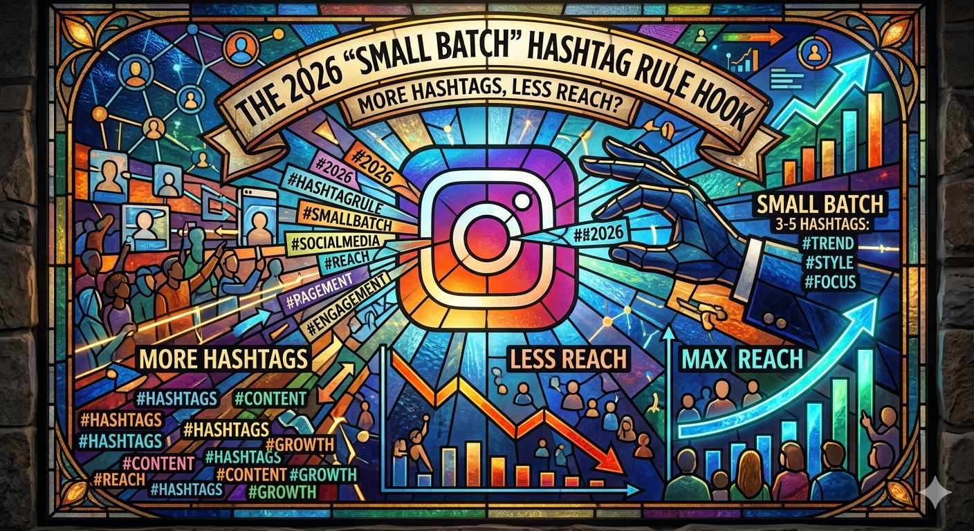 The 2026 “Small Batch” Hashtag Rule Hook: More Hashtags, Less Reach?