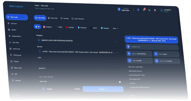 smmexclusive.com Dashboard