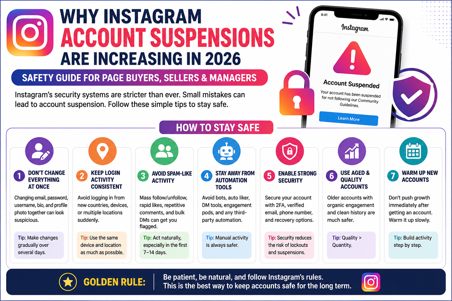 Why Instagram Account Suspensions Are Increasing in 2026 ?