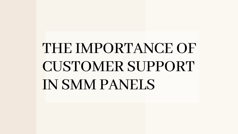 Elevating Your SMM Experience: The Crucial Role of Customer Support in SMM Panels