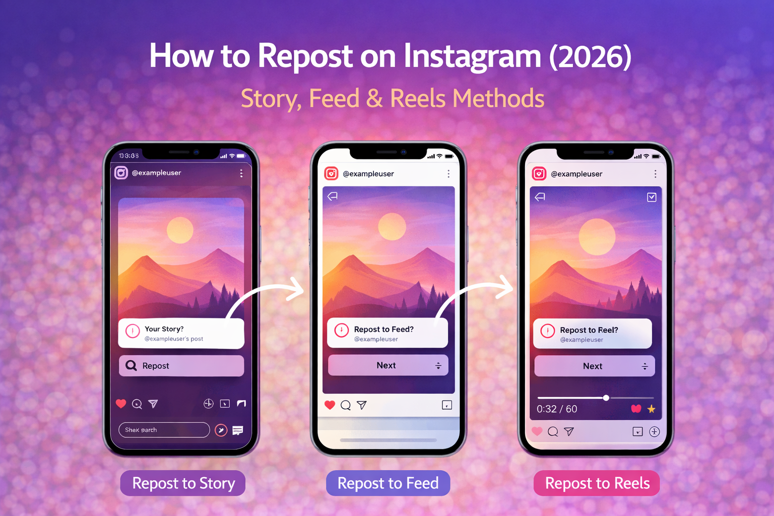 How to repost on Instagram 2026 – Story, Feed and Reels methods guide