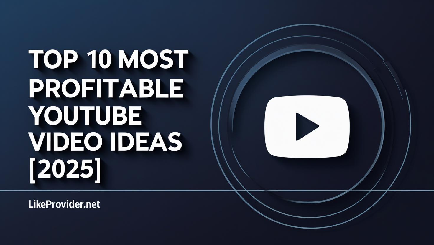 Top 10 Most Profitable YouTube Video Ideas [2025]