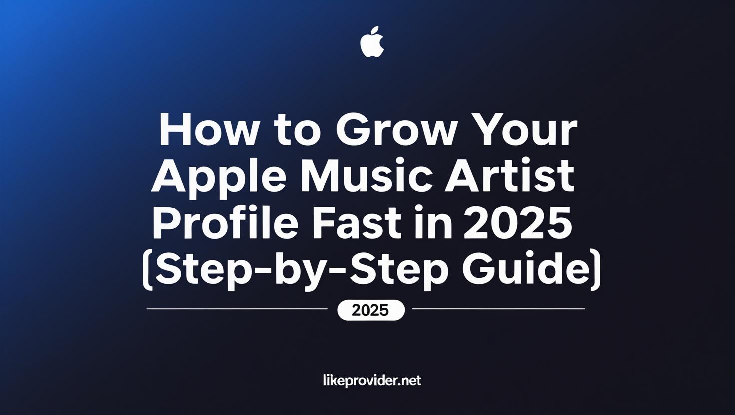 Apple Music artist profile dashboard in 2025 showing rising followers, streams, and playlist placements.