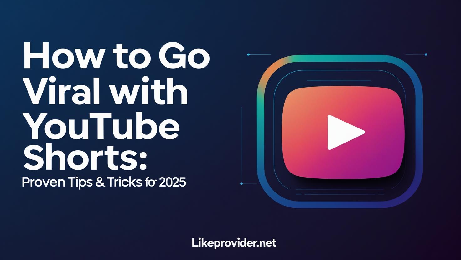 How to go viral with YouTube Shorts in 2025. Latest tips and tricks for trending YouTube Shorts content – Likeprovider.net blog visual.