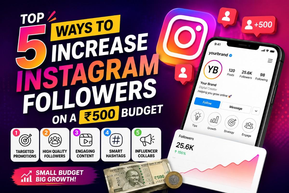 Top 5 Ways to Increase Instagram Followers on a ₹500 Budget