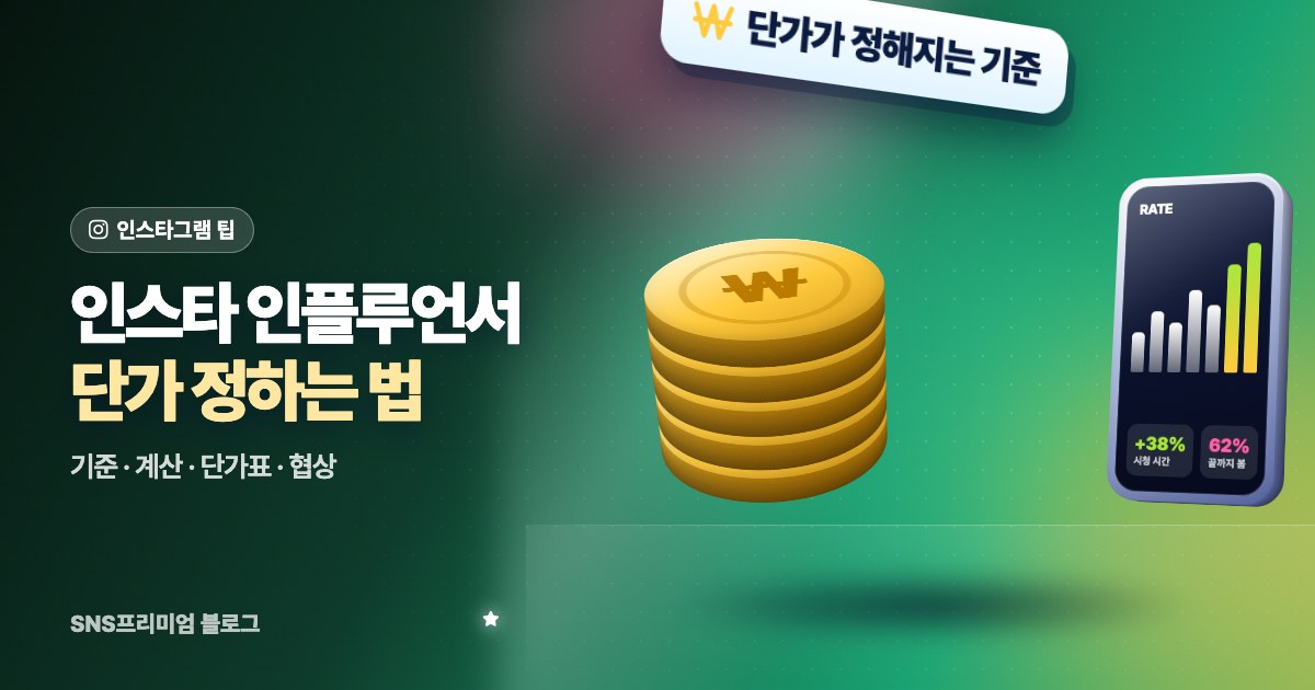 인스타 인플루언서 단가 정하는 법: 협찬 비용이 정해지는 기준과 단가표 만드는 순서