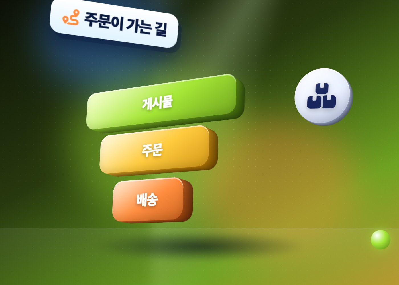 인스타그램 드랍쉬핑 — 게시물에서 주문, 배송으로 이어지는 흐름을 담은 일러스트 이미지