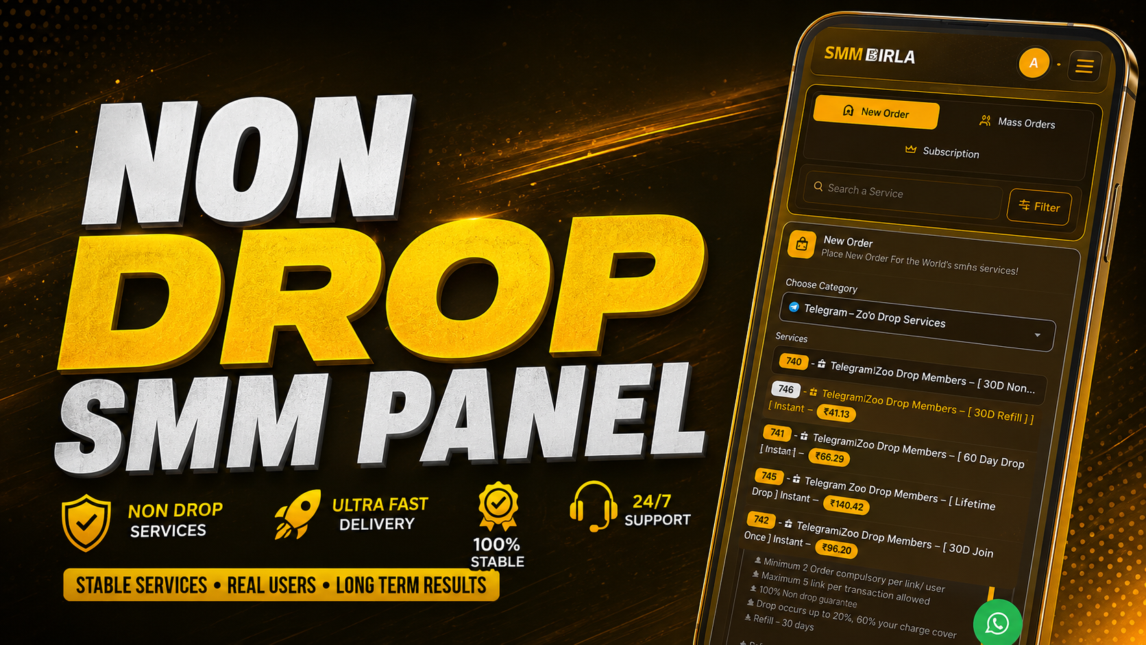 Non Drop SMM Panel