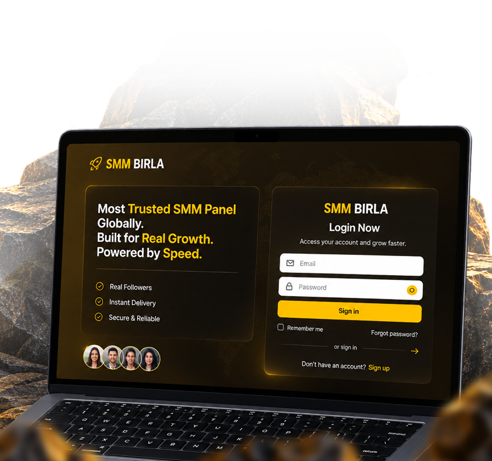 SMM BIRLA laptop mockup