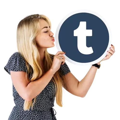 girl-showing-the-logo-of-Tiktok-SMM-Panel