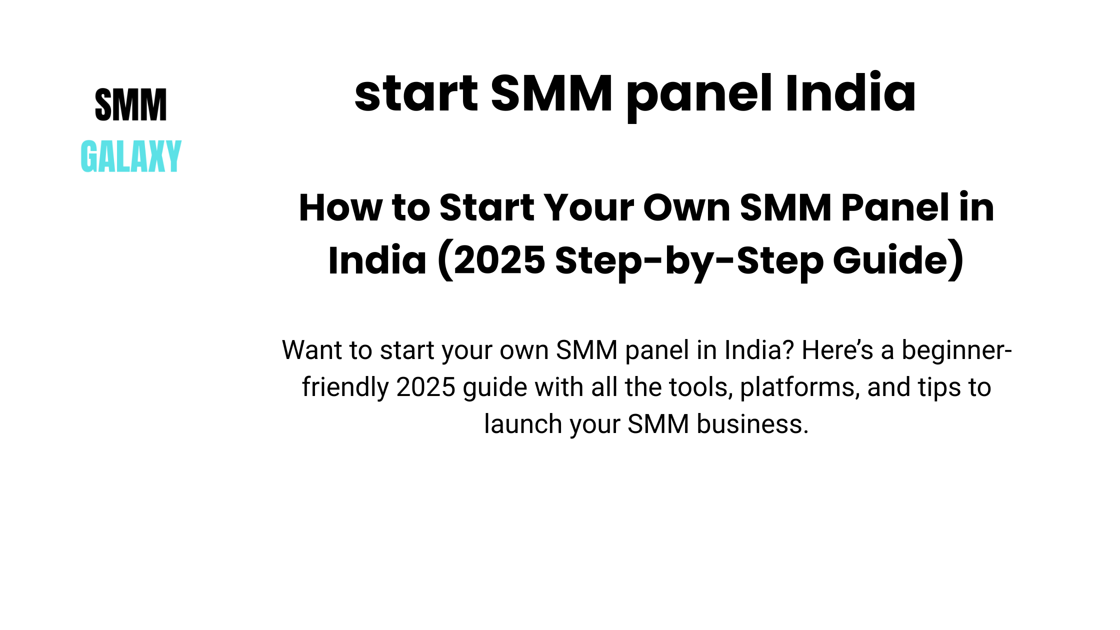 start SMM panel India
