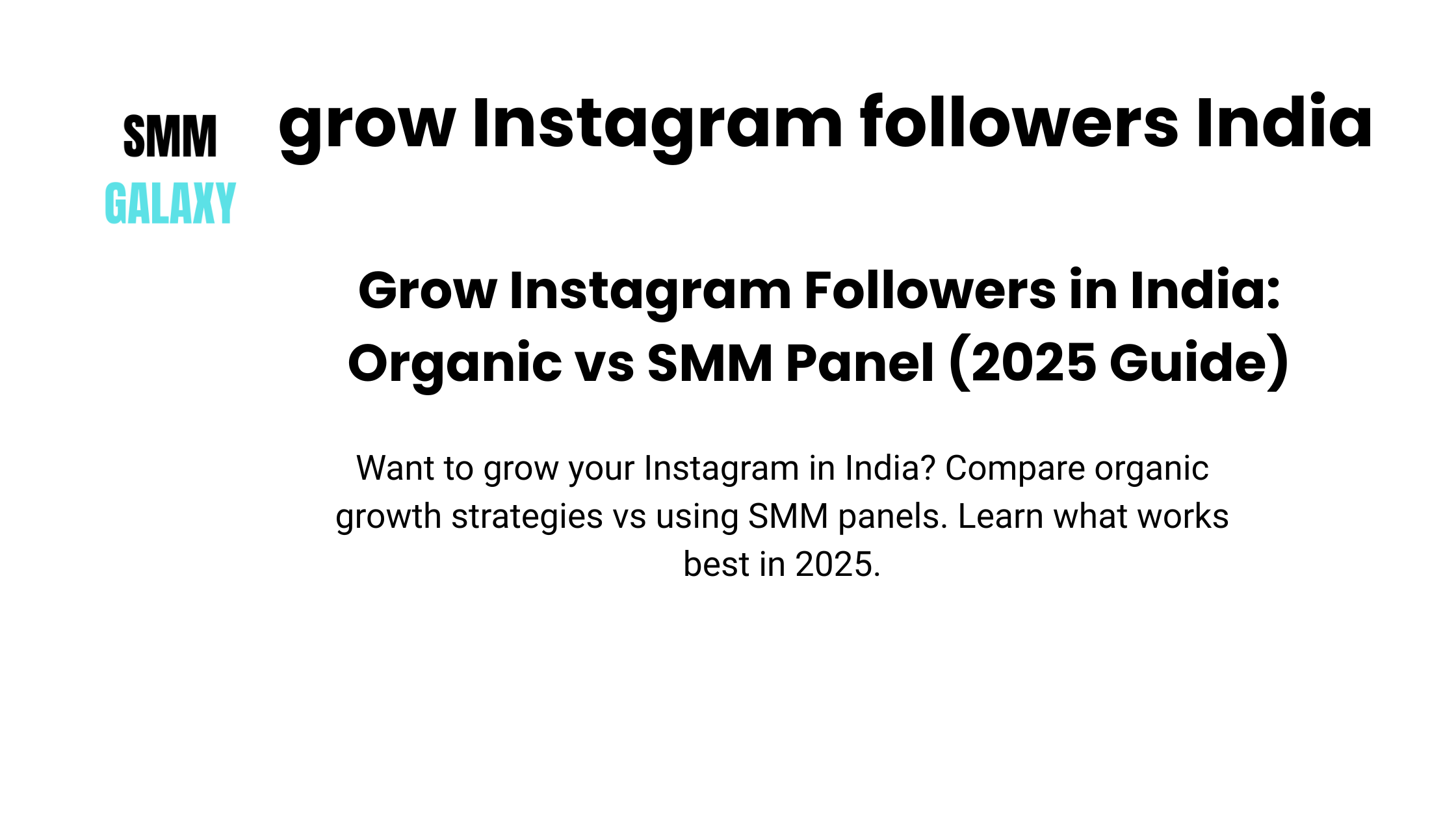 grow Instagram followers India