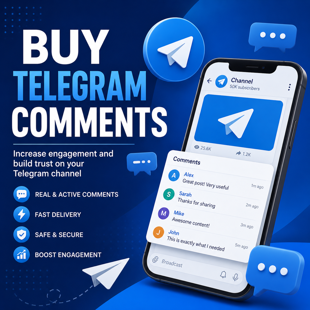Buy Telegram Comments 