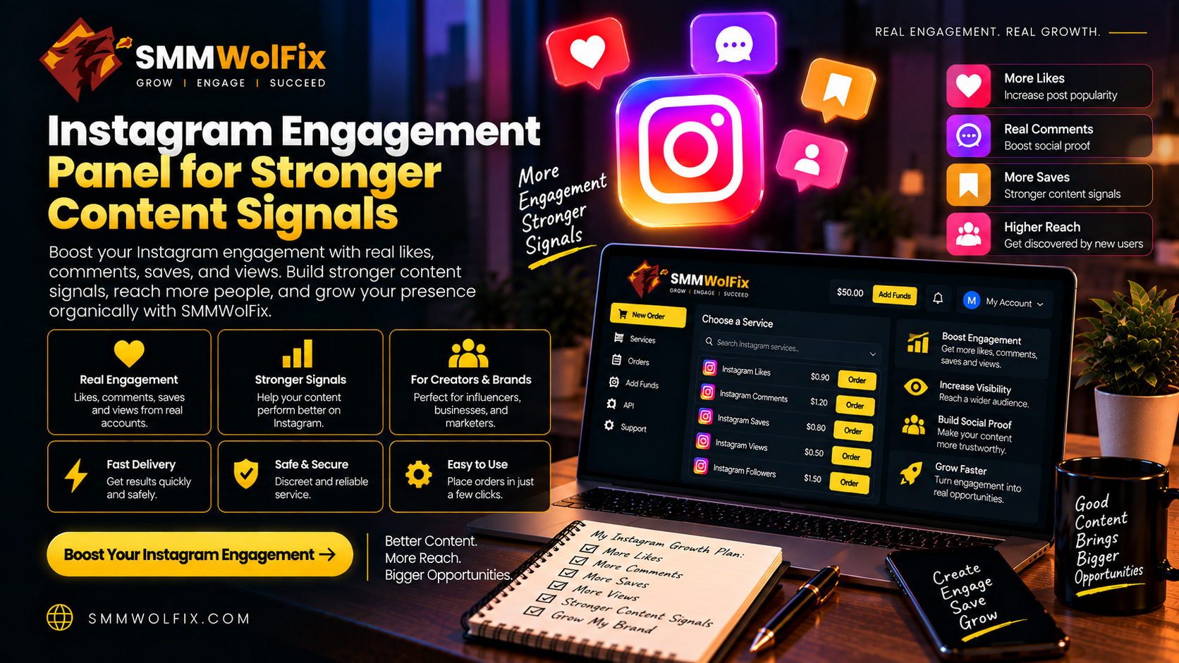 Instagram Engagement Panel for Stronger Content Signals