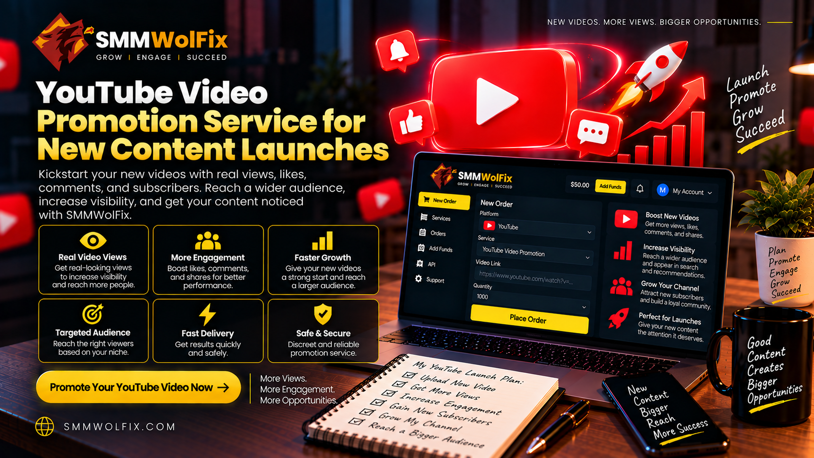YouTube Video Promotion Service for New Content Launches