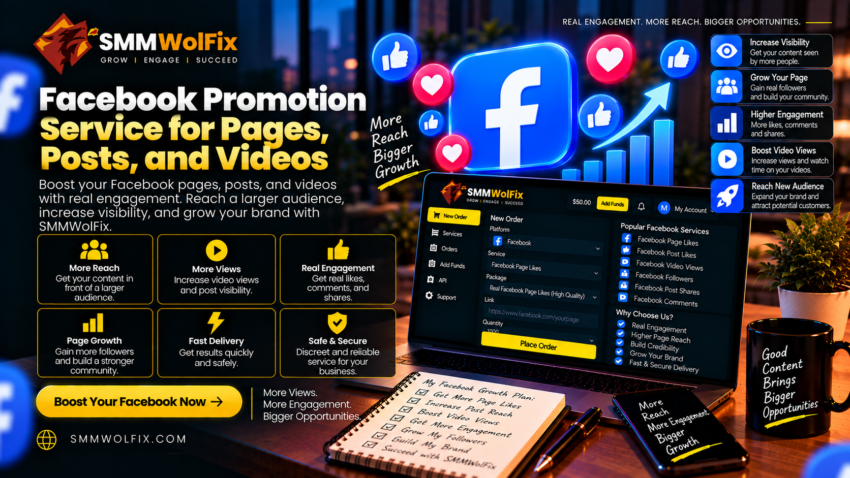 Facebook Promotion Service for Pages, Posts, and Videos