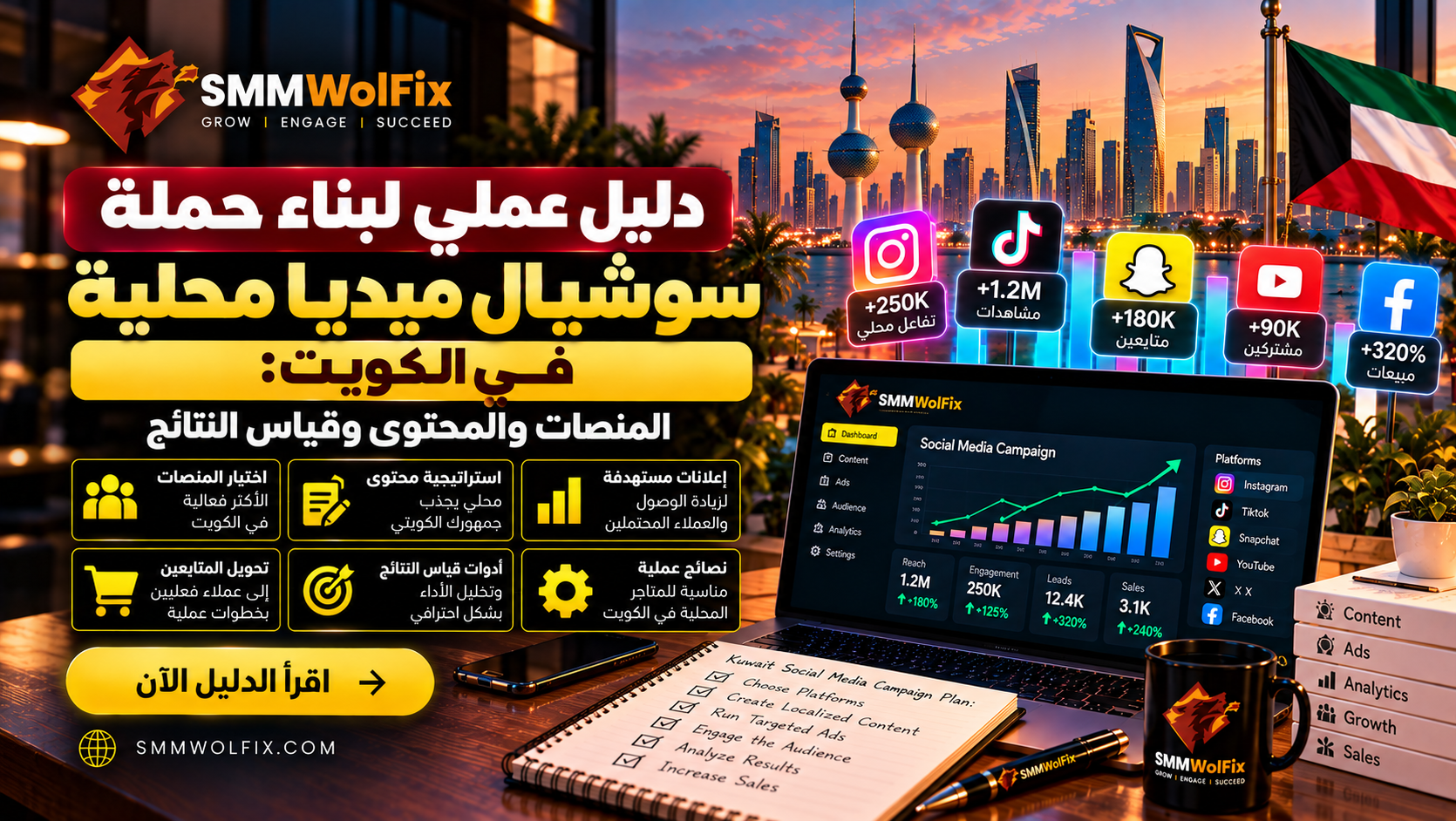  دليل عملي لبناء حملة سوشيال ميديا محلية في الكويت: المنصات والمحتوى وقياس النتائج