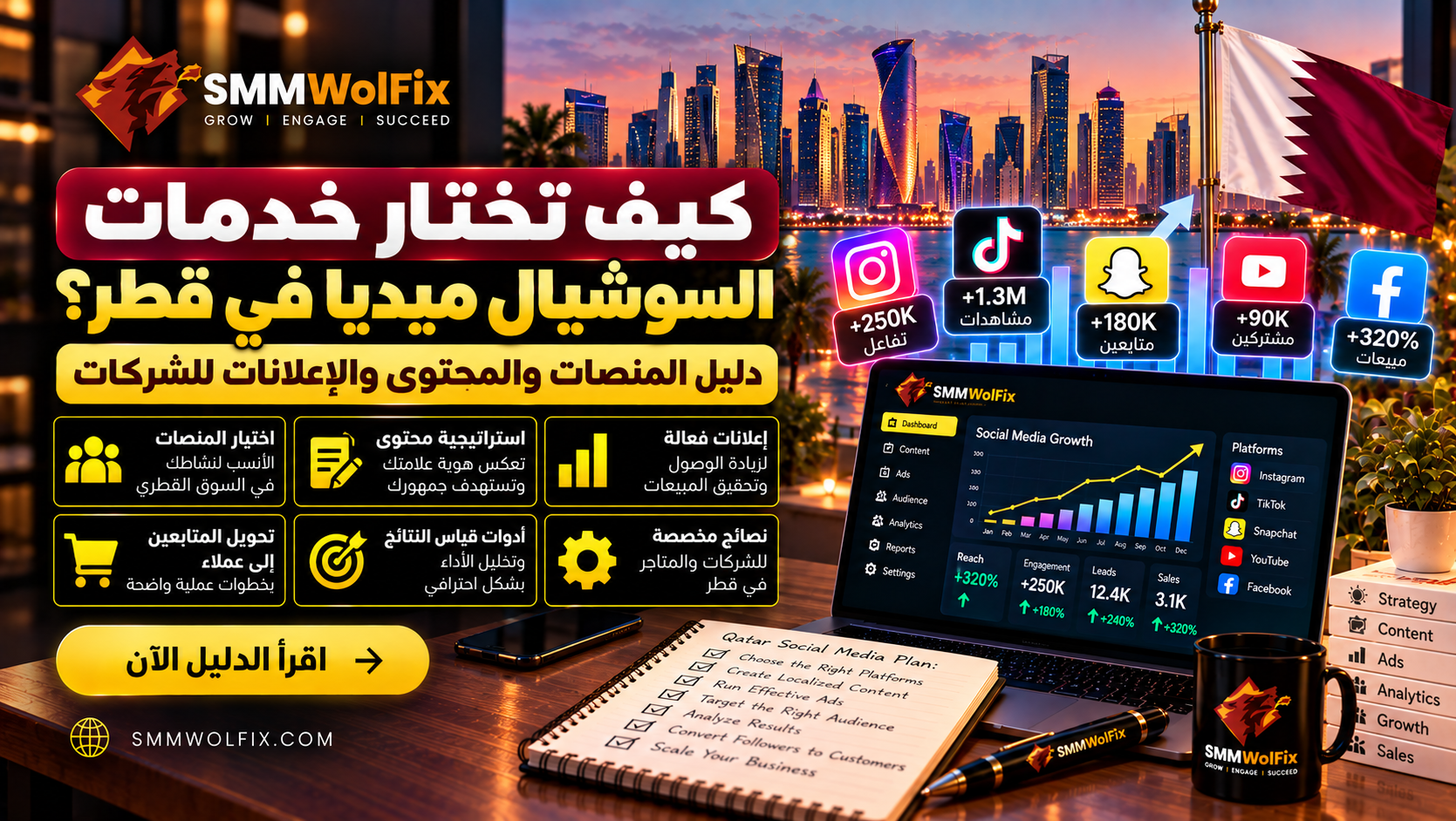  كيف تختار خدمات السوشيال ميديا في قطر؟ دليل المنصات والمحتوى والإعلانات للشركات