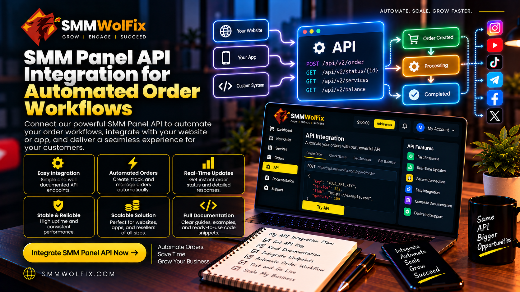 SMM Panel API Integration for Automated Order Workflows