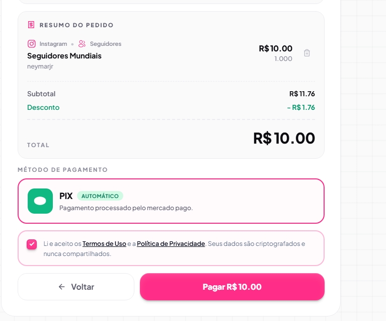 Tela do painel Instaluxo — configuração de API