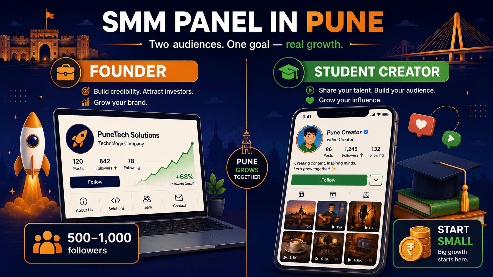 Best SMM panel in Pune for startups, students and creators — GreatSMM delivers affordable followers and likes over UPI