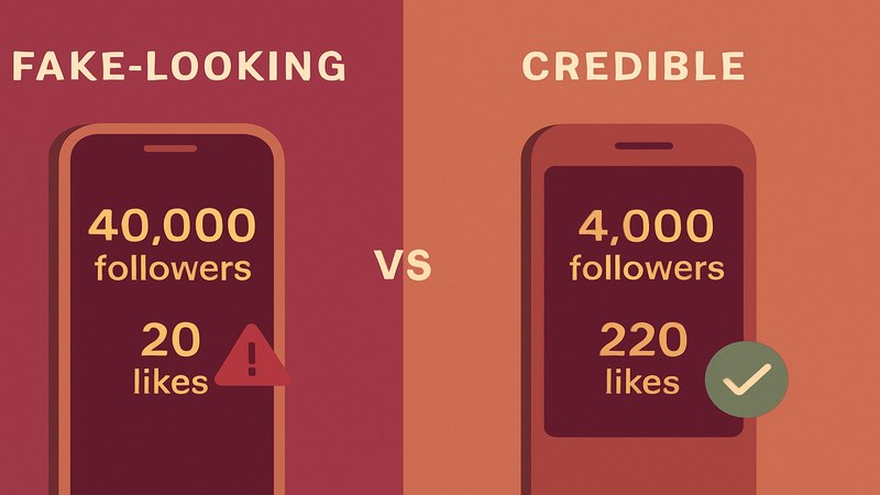 Fake-looking versus credible follower-to-like ratio for a Jaipur export brand — GreatSMM balanced engagement guidance