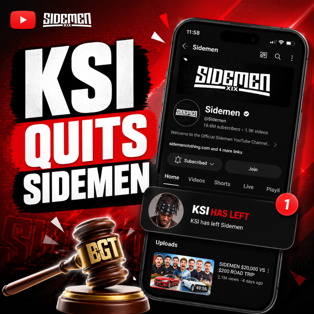 Britain's Got Talent judge KSI quits YouTube collective Sidemen