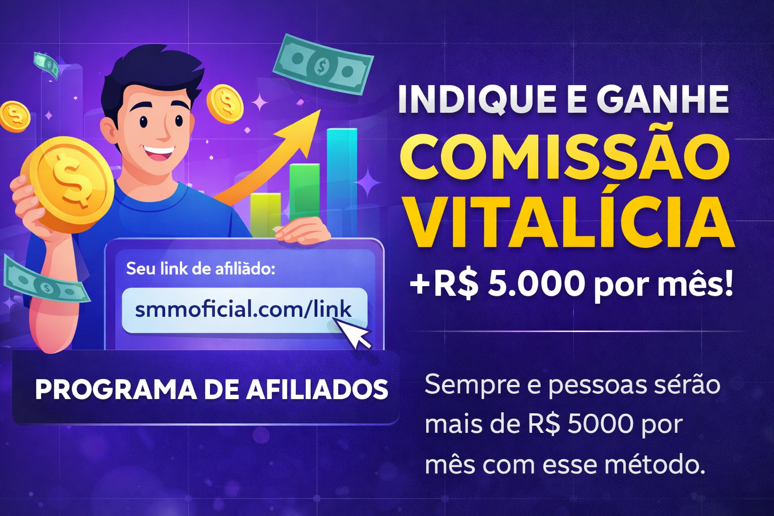 Indique e ganhe comissão