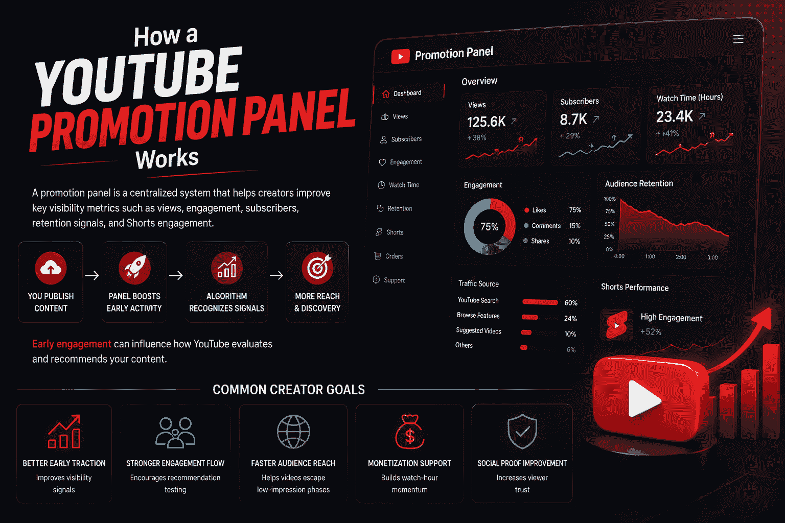 How a YouTube Promotion Panel Works
