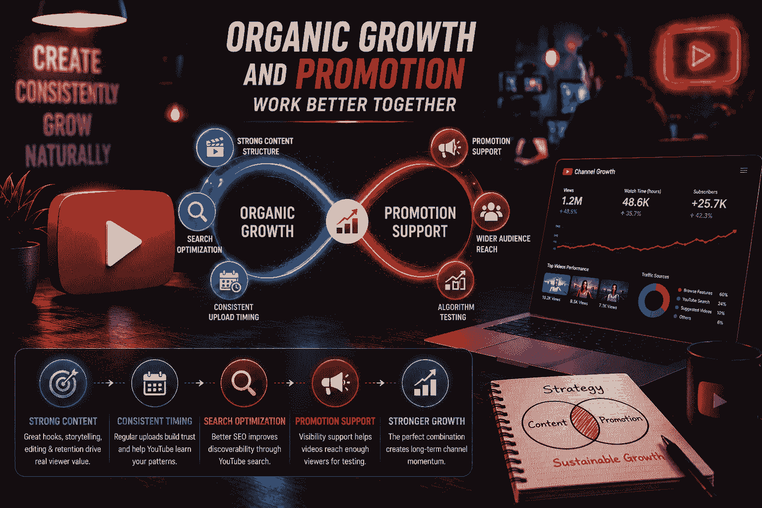 Organic Growth and Promotion Work Better Together