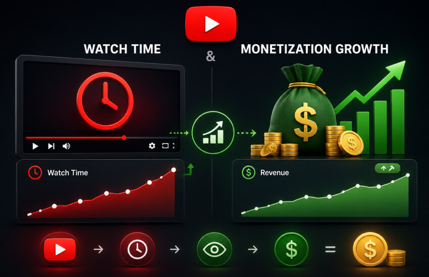 YouTube Watch Time and Monetization Growth