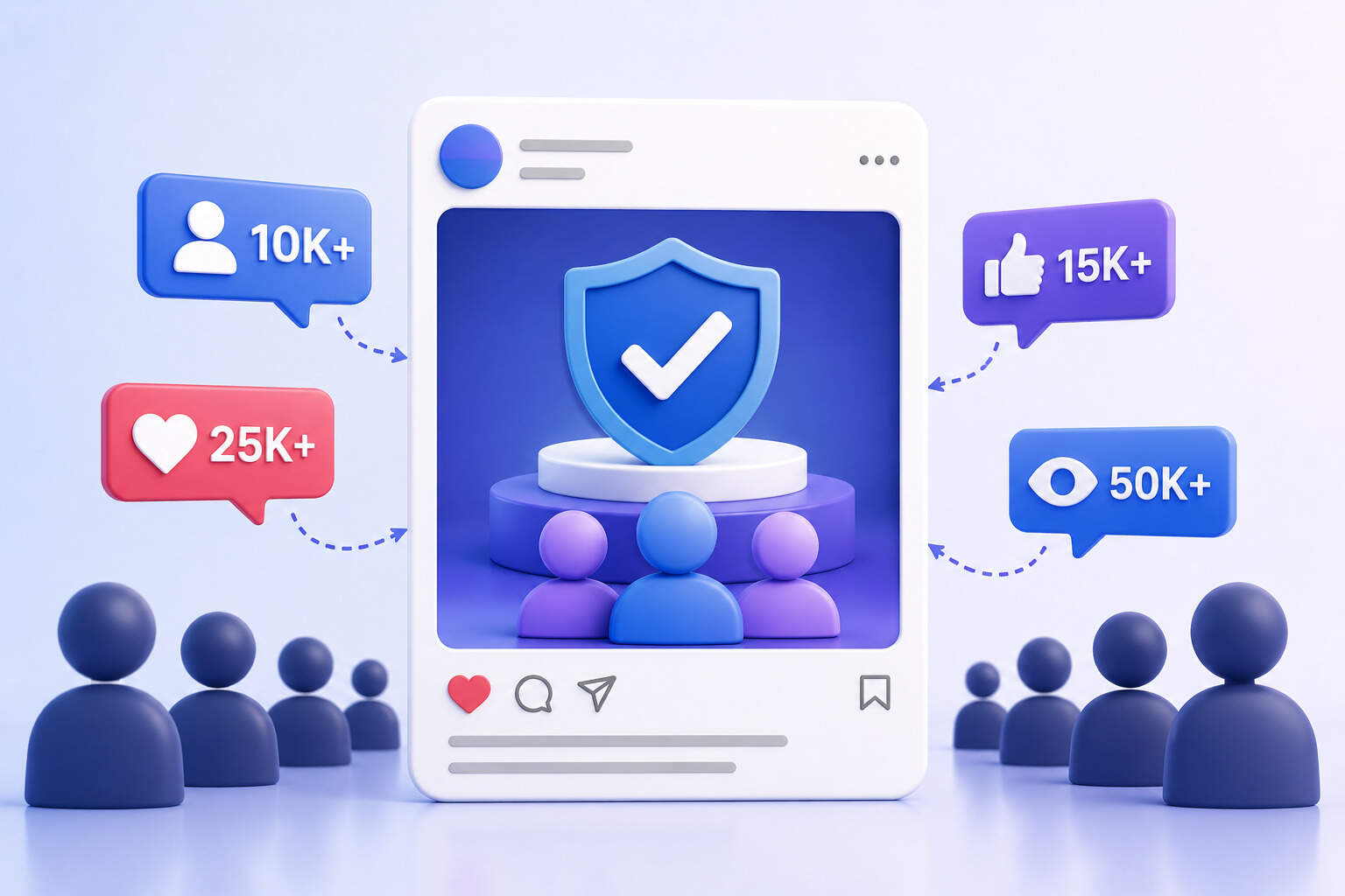 Social proof growth on social media