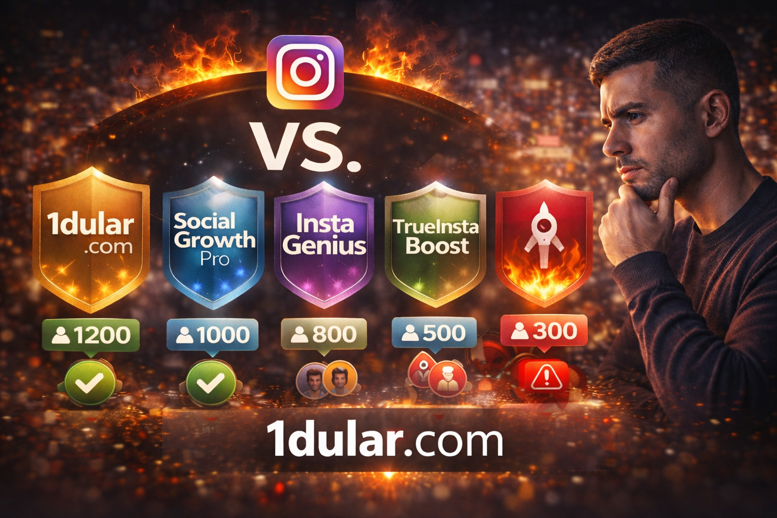 مقارنة مواقع زيادة متابعين انستجرام