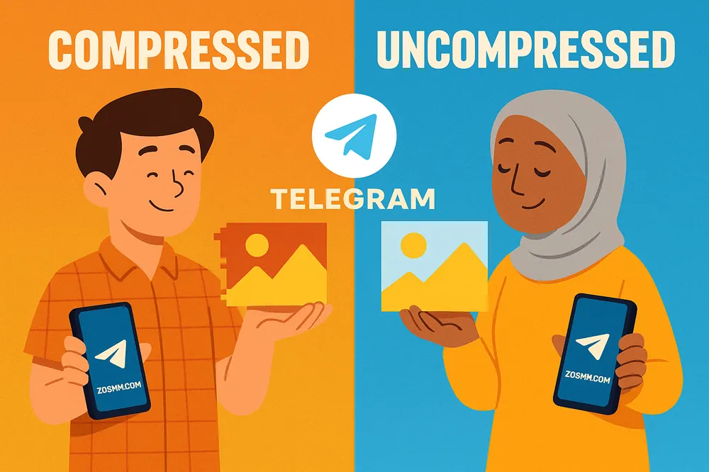 Telegram Media Sharing Quality Comparison of compressed vs uncompressed media