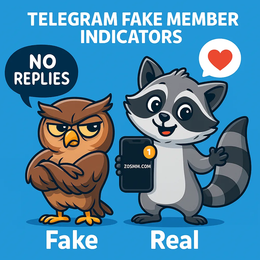 Telegram Fake Member Indicators Visual signs of fake vs real Telegram audience behavior