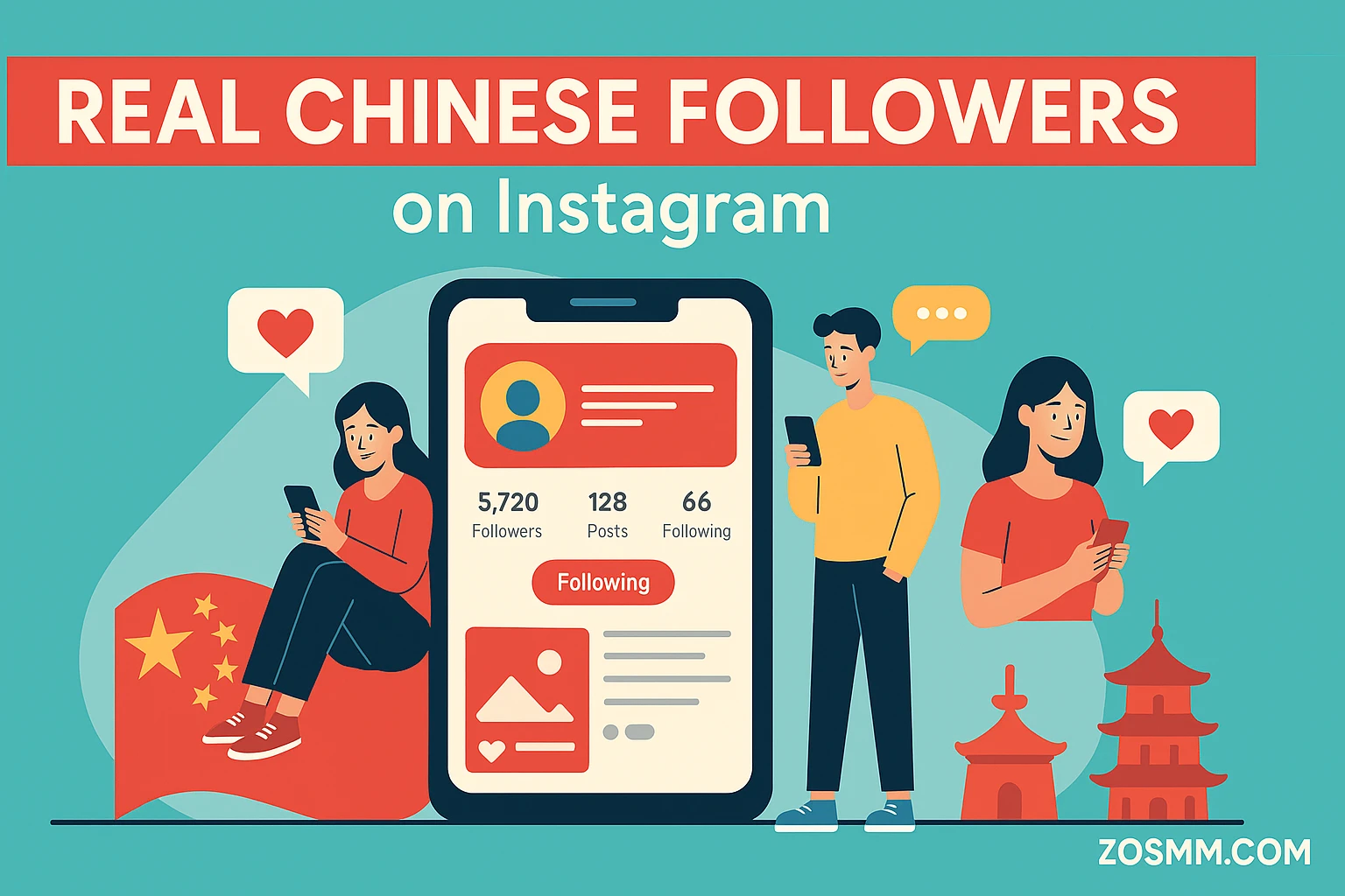 Dashboard showing Instagram growth from China using SMM Panel