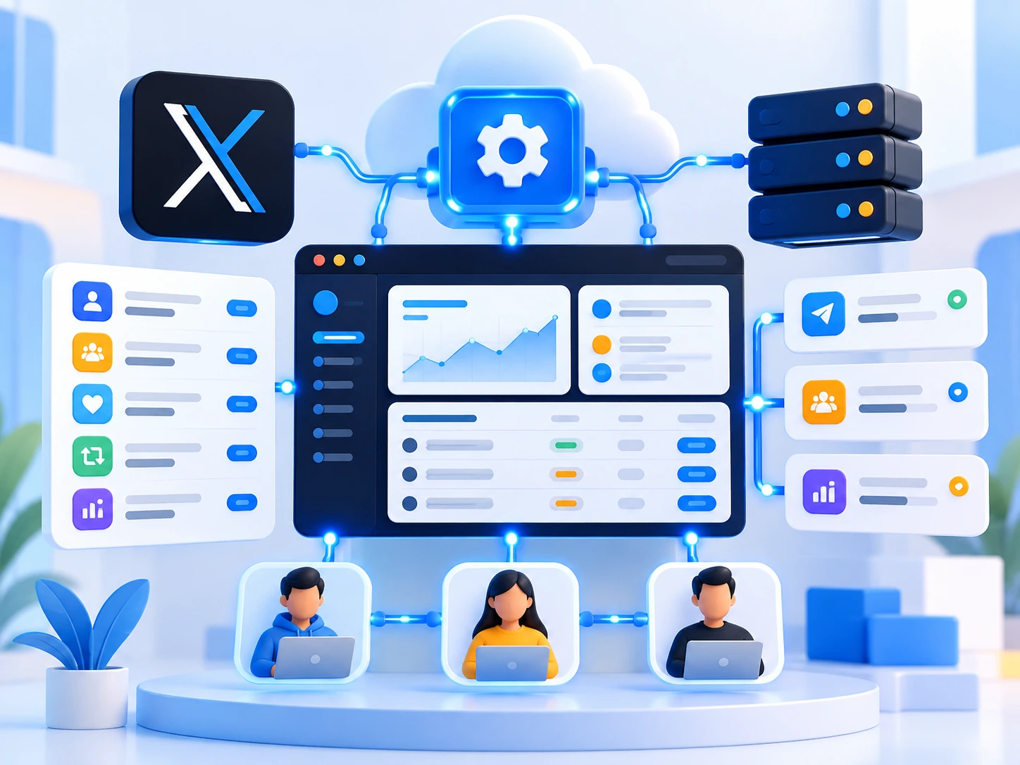 ZOSMM API and Twitter service management for resellers