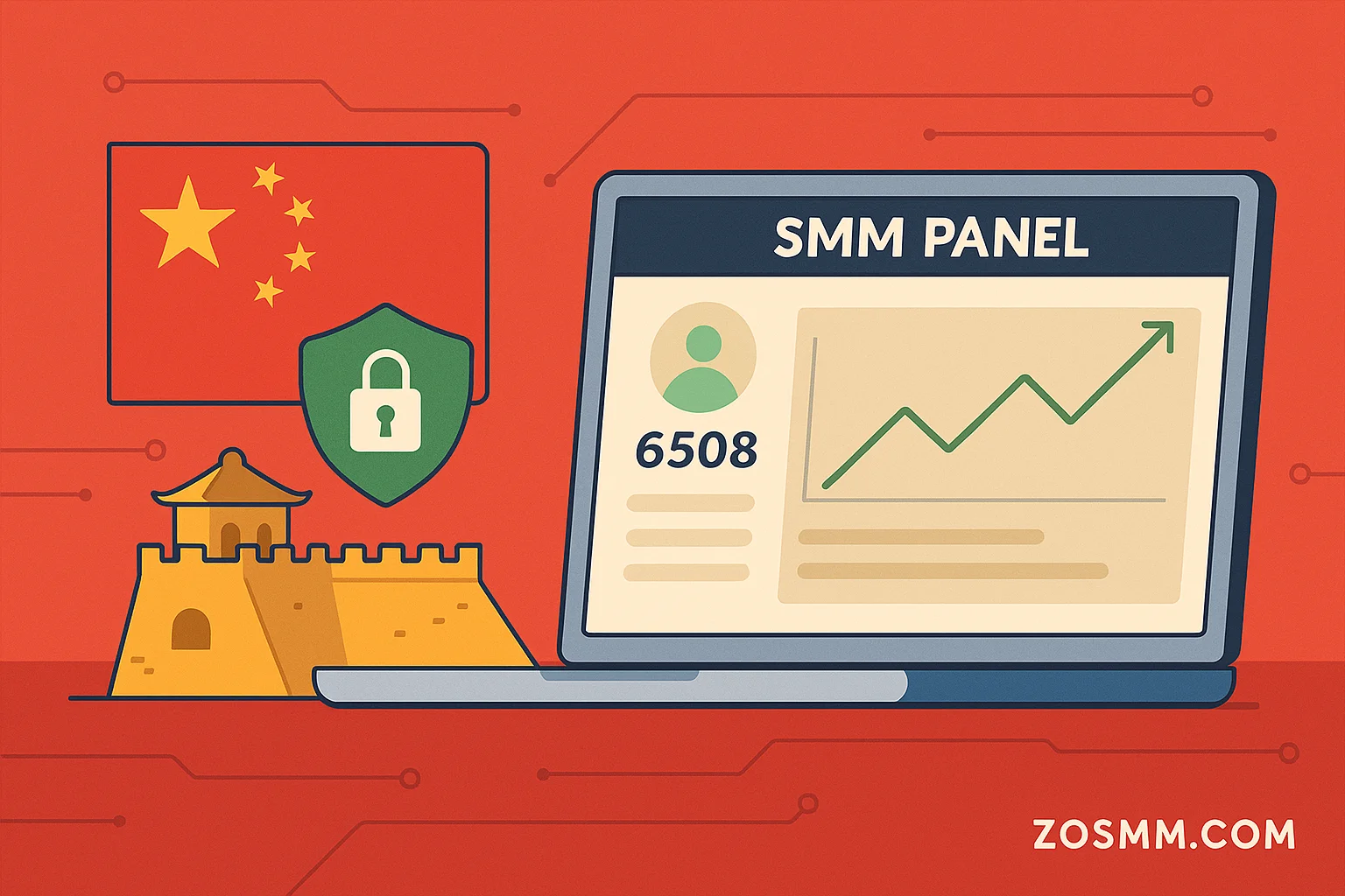 Flat-style dashboard promoting Instagram followers in China