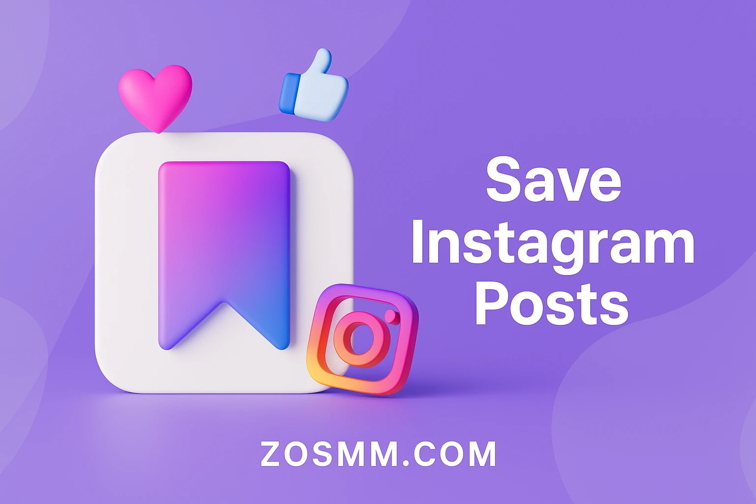 Buy Instagram Saves – ZOSMM blog header with social media icons and bookmark symbol
